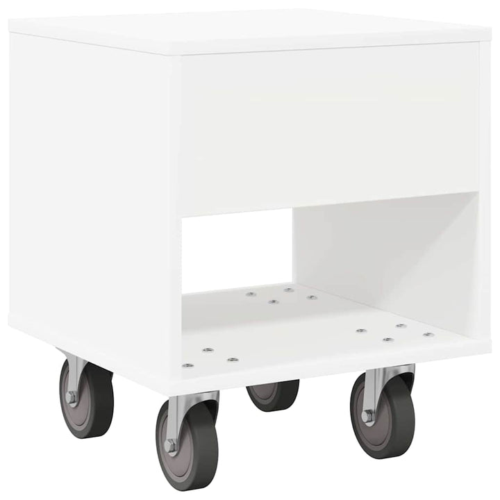 Sengebord 2 pcs Hvid 40,5 x 40 x 48 cm Konstrueret træ