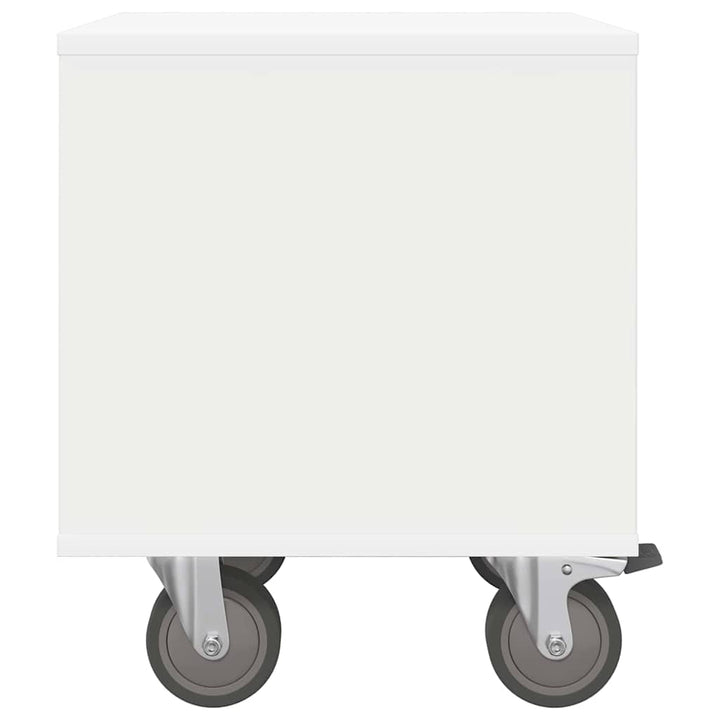 Sengebord 2 pcs Hvid 40,5 x 40 x 48 cm Konstrueret træ