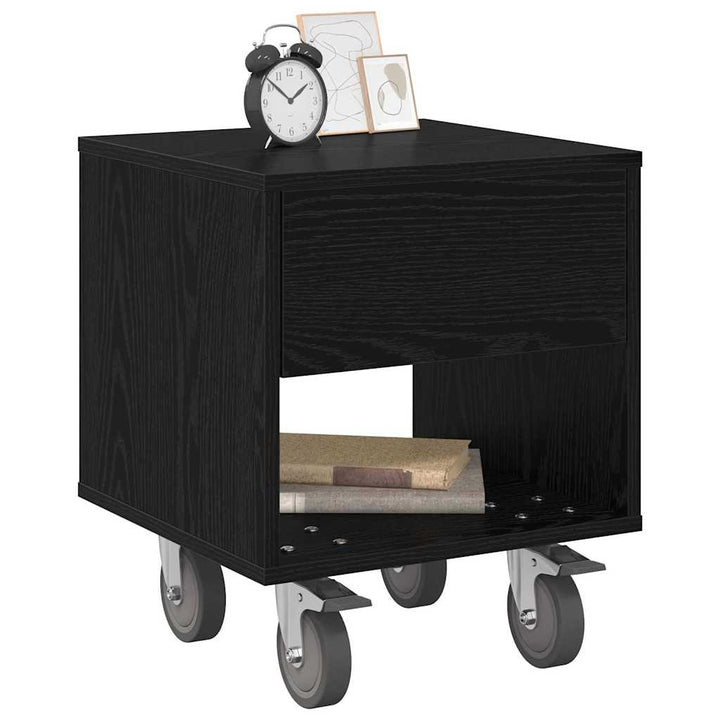 Sengebord Sort eg 40,5 x 40 x 48 cm Konstrueret træ