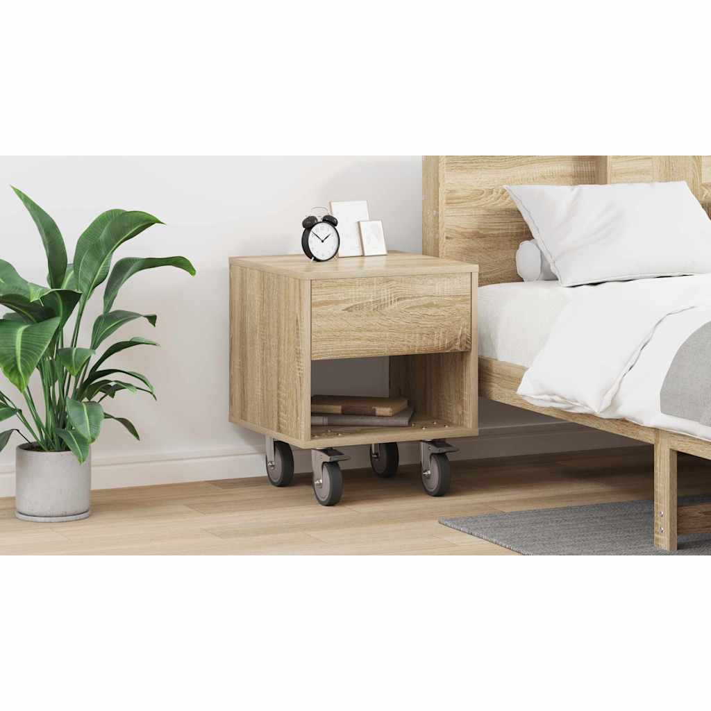 Sengebord Sonoma eg 40,5 x 40 x 48 cm Konstrueret træ