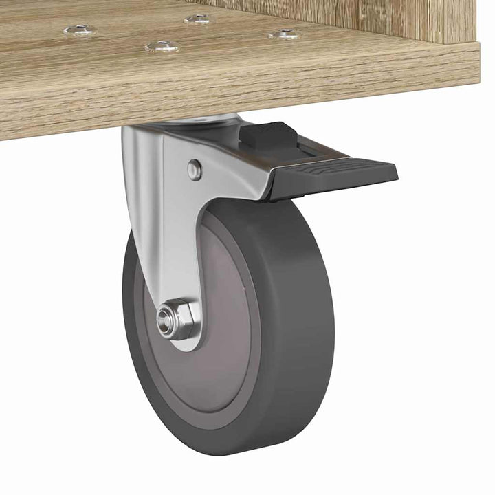 Sengebord 2 stk. Sonoma eg 40,5 x 40 x 48 cm Konstrueret træ