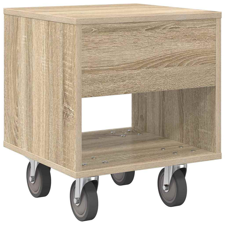 Sengebord 2 pcs Sonoma eg 40,5 x 40 x 48 cm Konstrueret træ