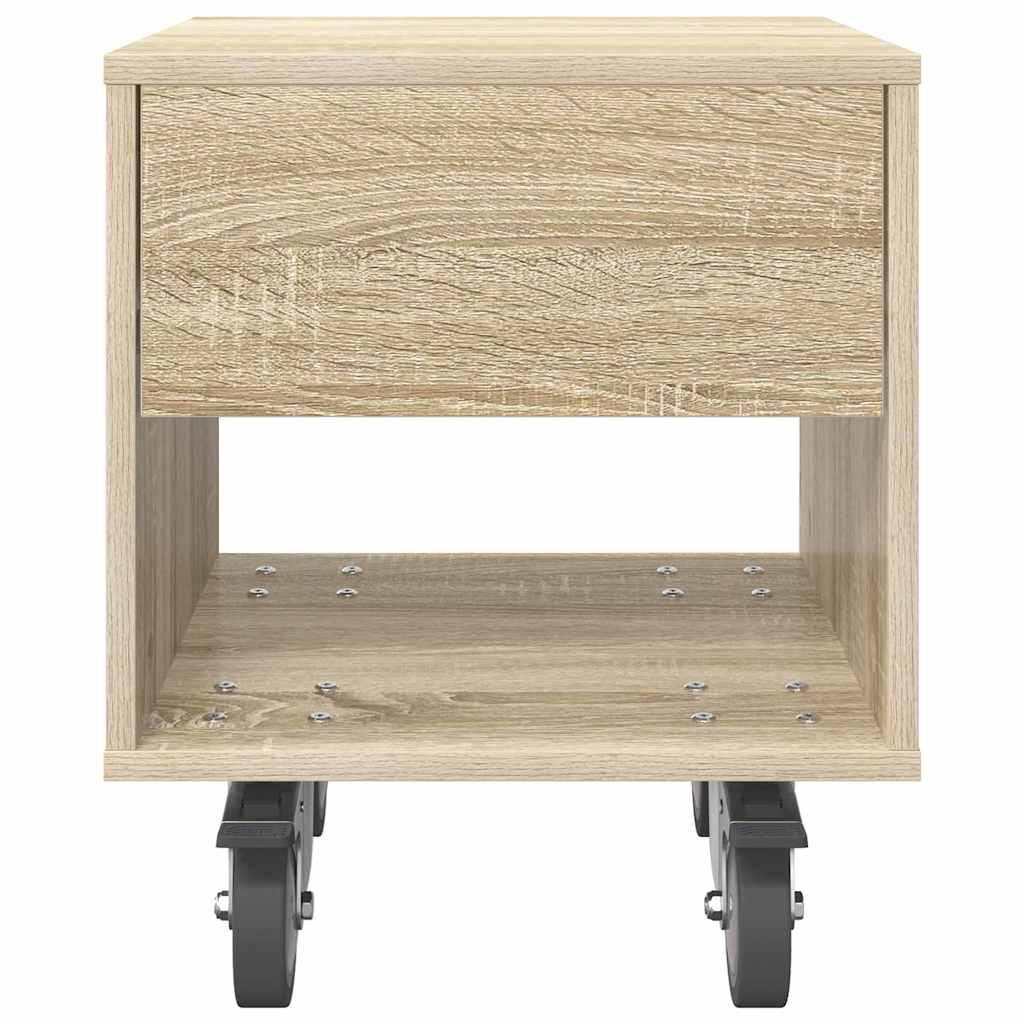 Sengebord 2 stk. Sonoma eg 40,5 x 40 x 48 cm Konstrueret træ