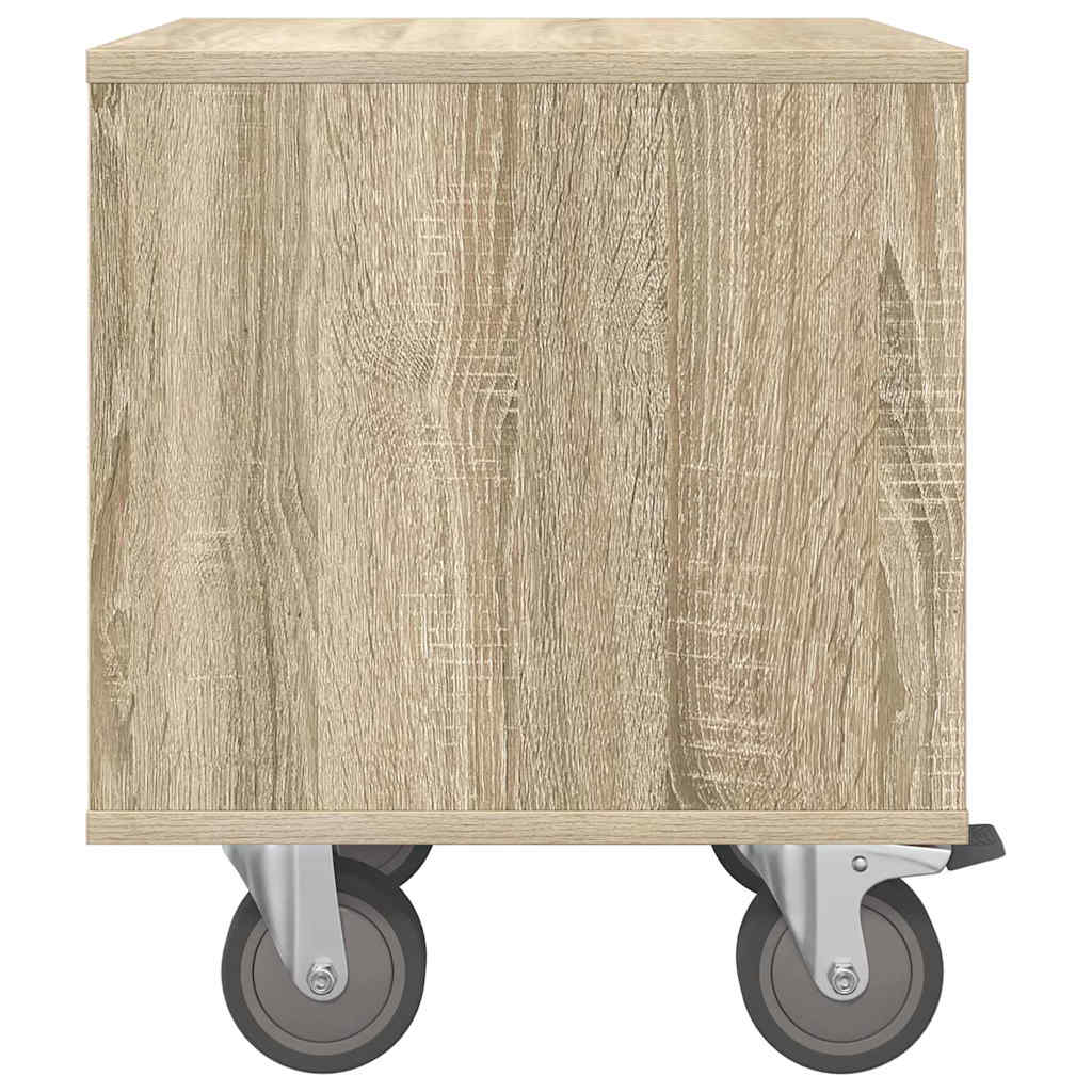 Sengebord 2 pcs Sonoma eg 40,5 x 40 x 48 cm Konstrueret træ