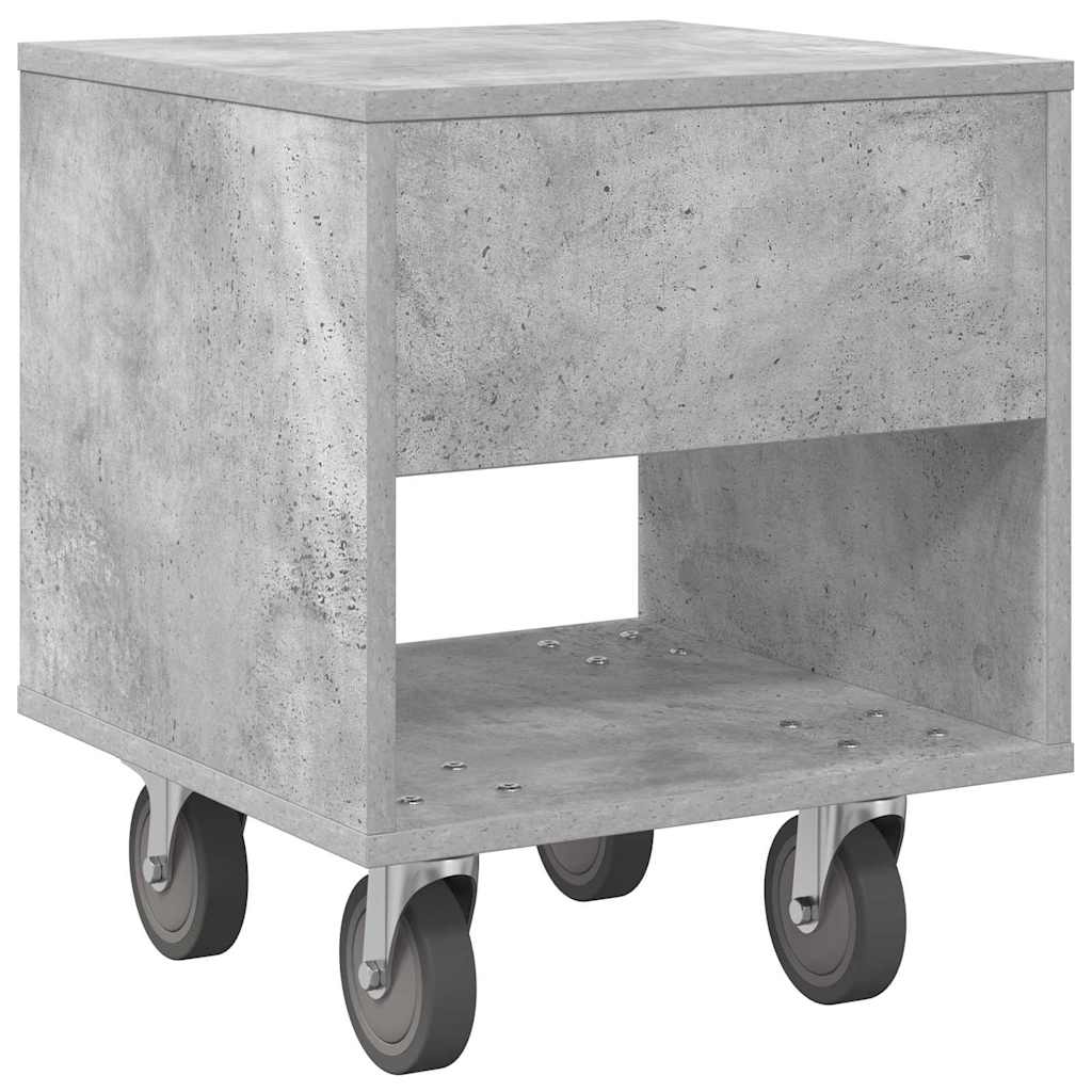Sengebord 2 stk. Beton Grå 40,5 x 40 x 48 cm Konstrueret træ