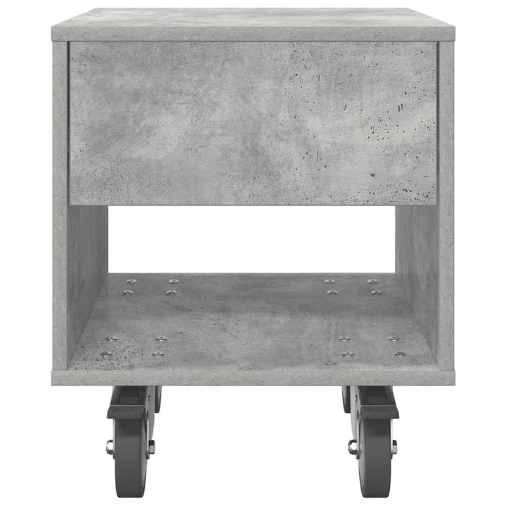 Sengebord 2 pcs Beton Grå 40,5 x 40 x 48 cm Konstrueret træ