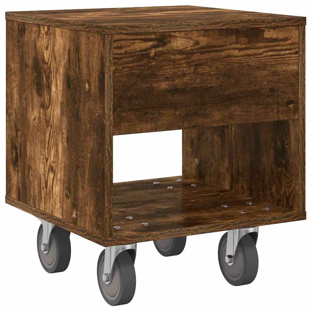Sengebord Røget eg 40,5 x 40 x 48 cm Konstrueret træ