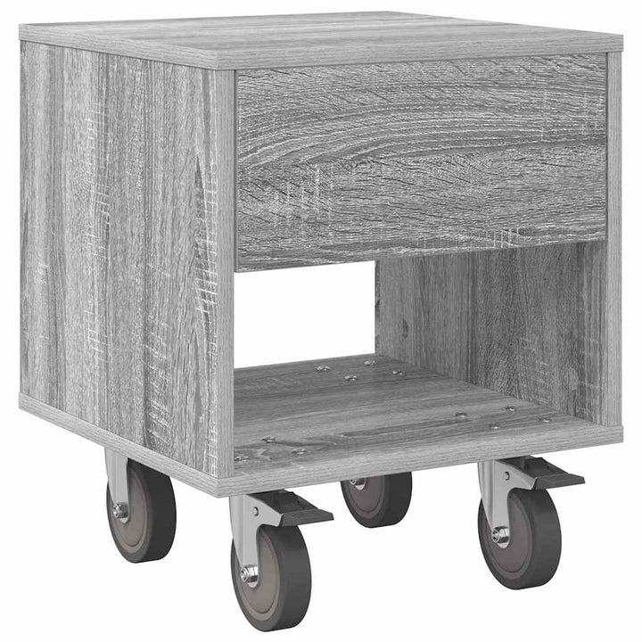 Sengebord 2 pcs Grå Sonoma 40,5 x 40 x 48 cm Konstrueret træ