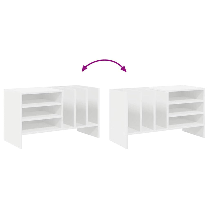 Pladeskab Hvid 78,5 x 35 x 45 cm Konstrueret træ