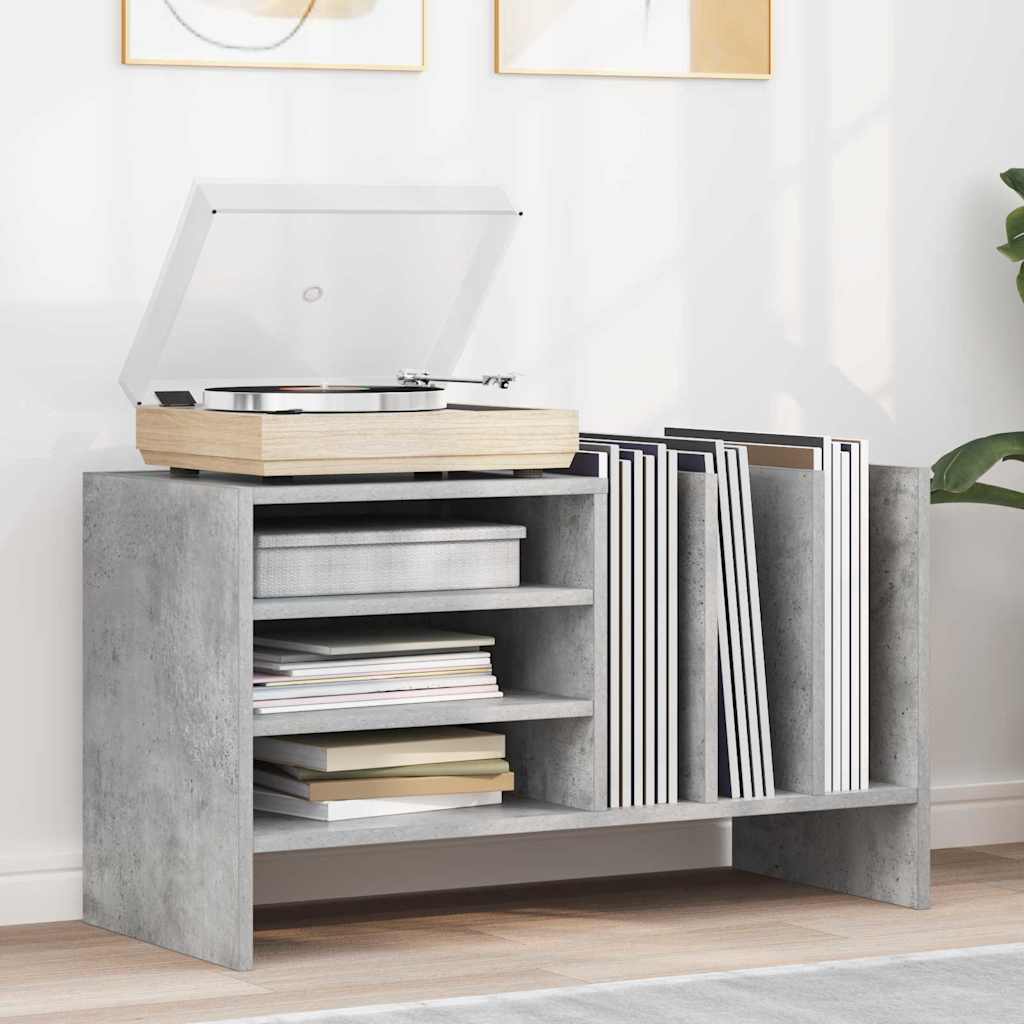 Pladeskab Beton Grå 78,5 x 35 x 45 cm Konstrueret træ