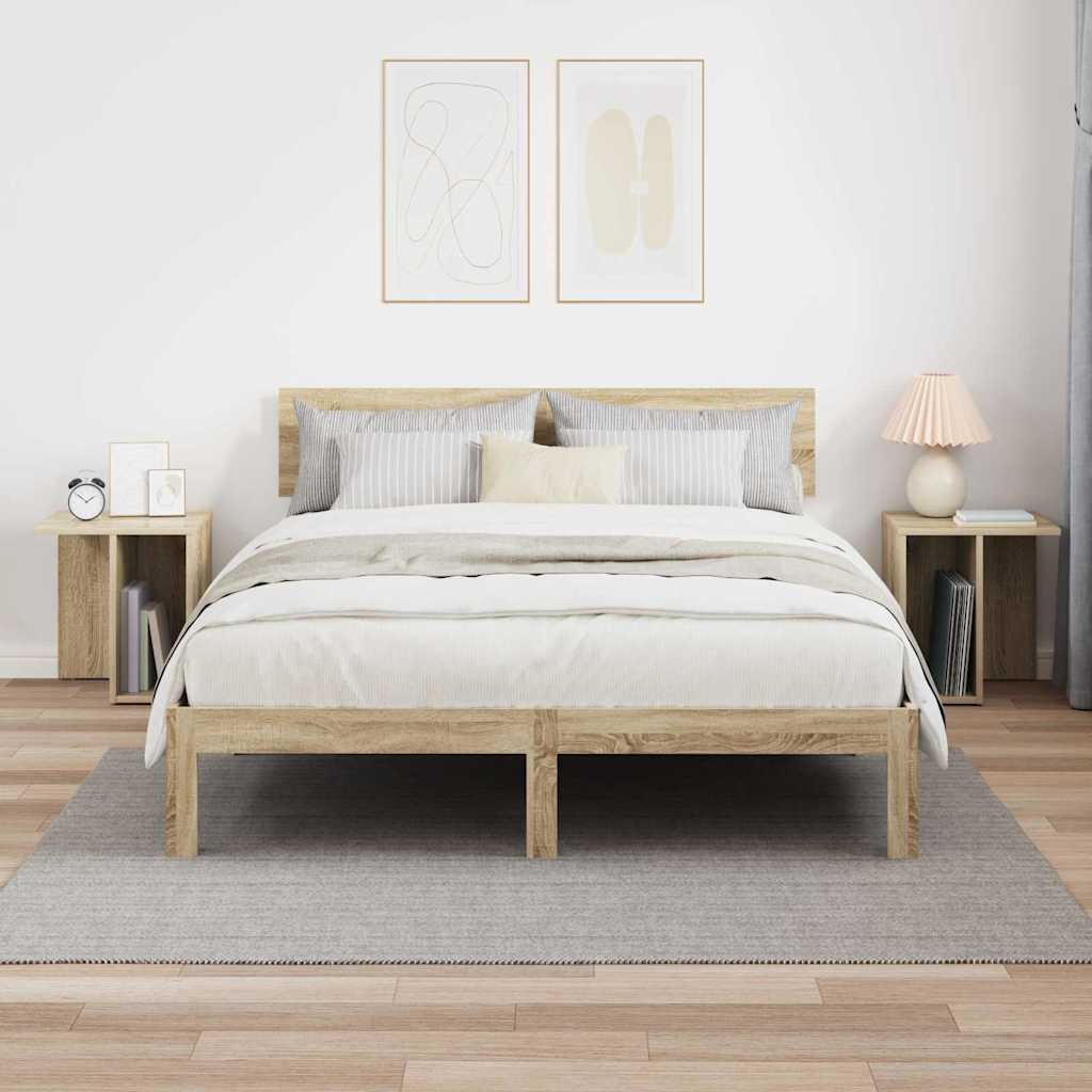 Endebord 2 pcs Sonoma eg 37 x 32 x 40 cm Konstrueret træ