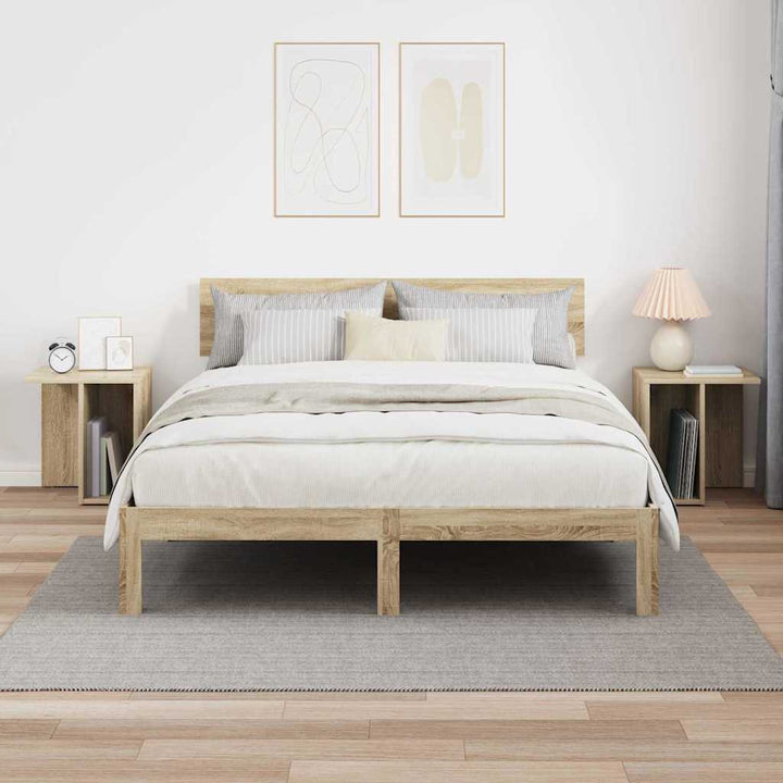 Endebord 2 pcs Sonoma eg 37 x 32 x 40 cm Konstrueret træ