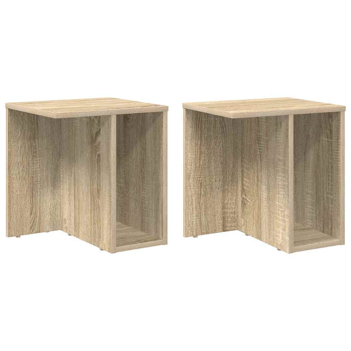 Endebord 2 pcs Sonoma eg 37 x 32 x 40 cm Konstrueret træ
