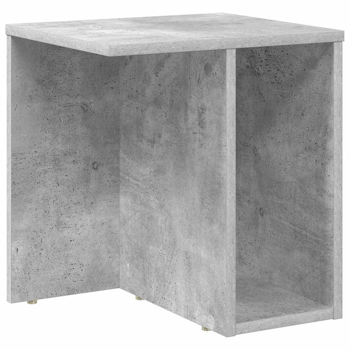 Endebord 2 pcs Beton Grå 37 x 32 x 40 cm Konstrueret træ
