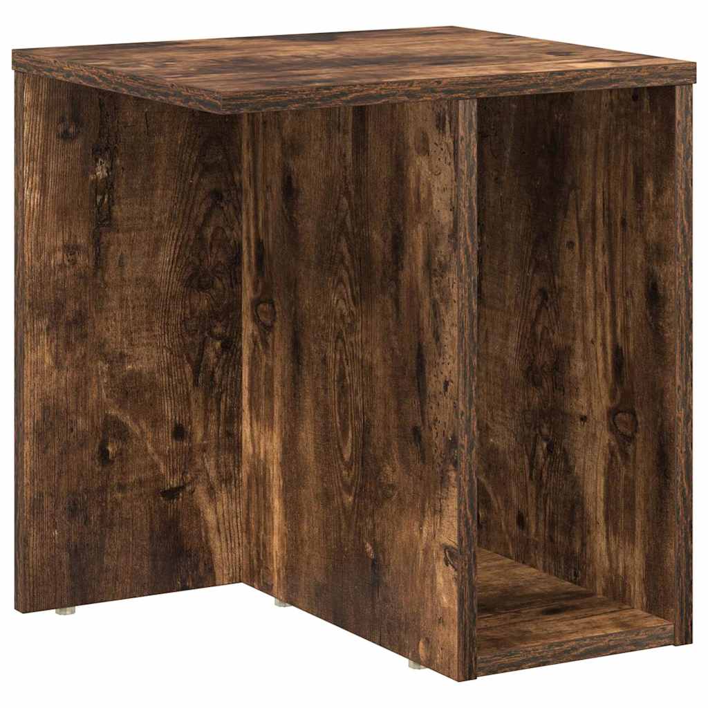 Endebord 2 pcs Røget eg 37 x 32 x 40 cm Konstrueret træ