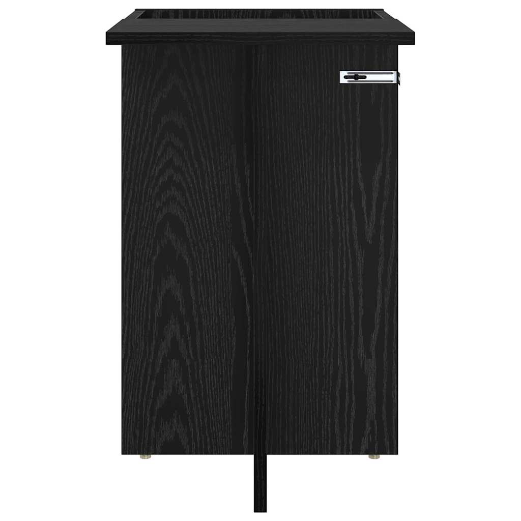 Endebord Sort eg 35 x 40 x 55 cm Konstrueret træ