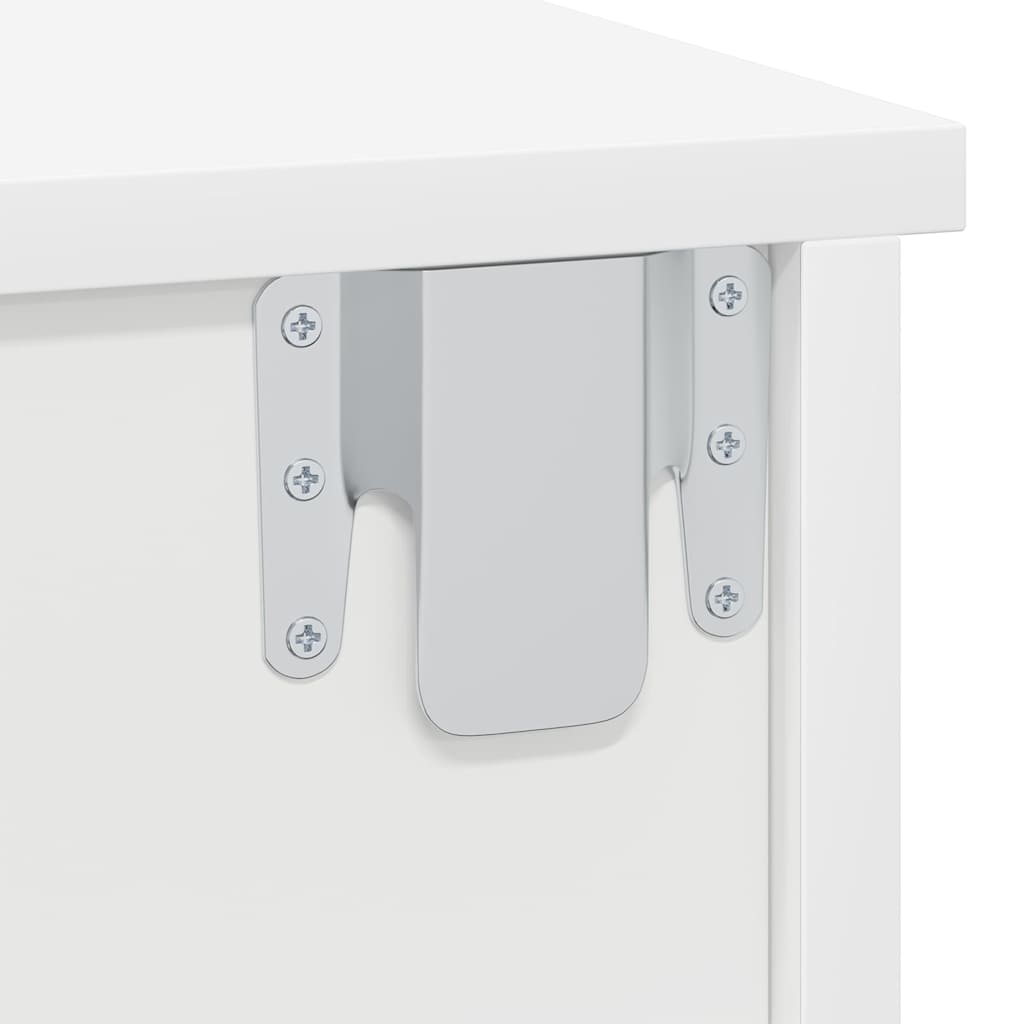 Sengebord 2 stk. Hvid 40 x 31 x 15 cm Konstrueret træ