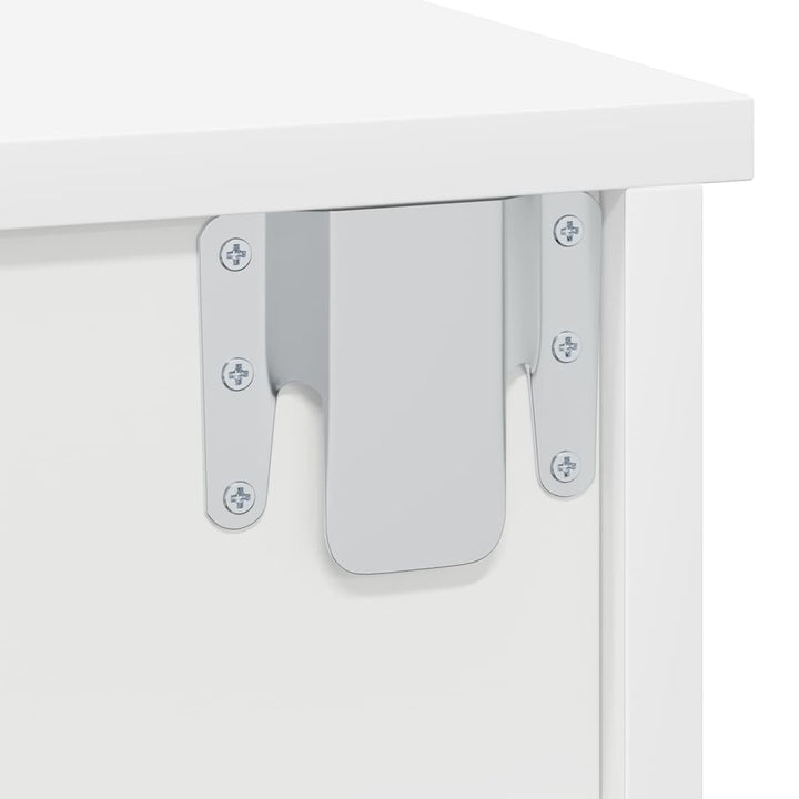 Sengebord 2 stk. Hvid 40 x 31 x 15 cm Konstrueret træ