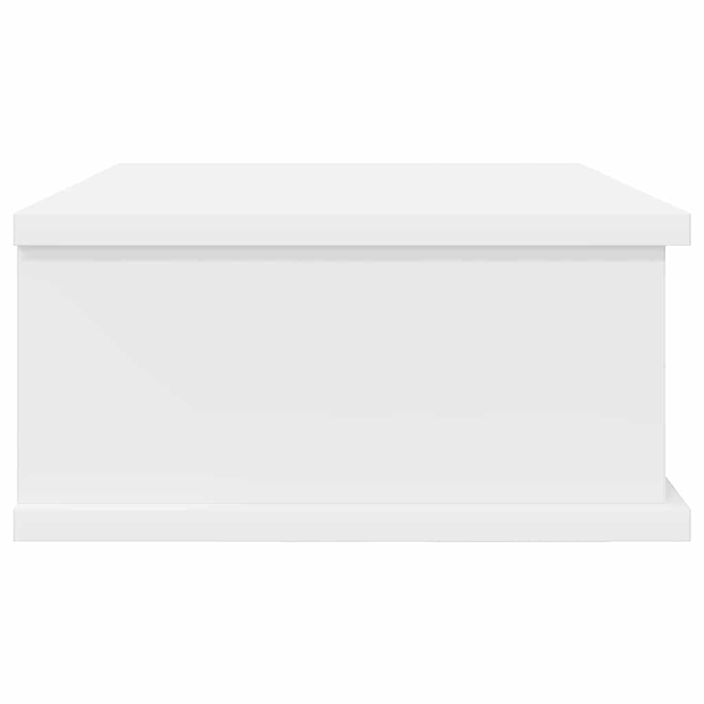 Sengebord 2 stk. Hvid 40 x 31 x 15 cm Konstrueret træ