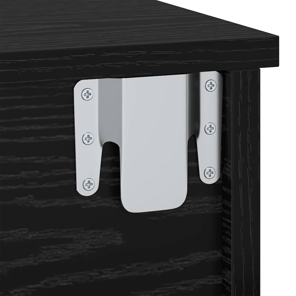 Sengebord 2 stk. Sort eg 40 x 31 x 15 cm Konstrueret træ