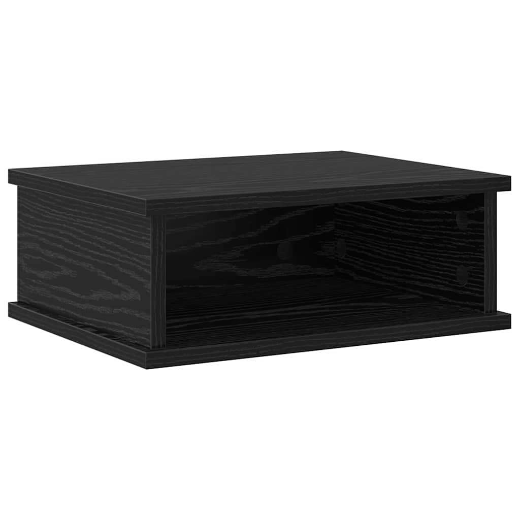 Sengebord 2 stk. Sort eg 40 x 31 x 15 cm Konstrueret træ
