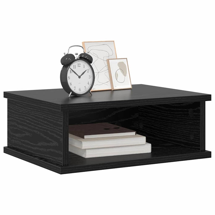 Sengebord 2 stk. Sort eg 40 x 31 x 15 cm Konstrueret træ