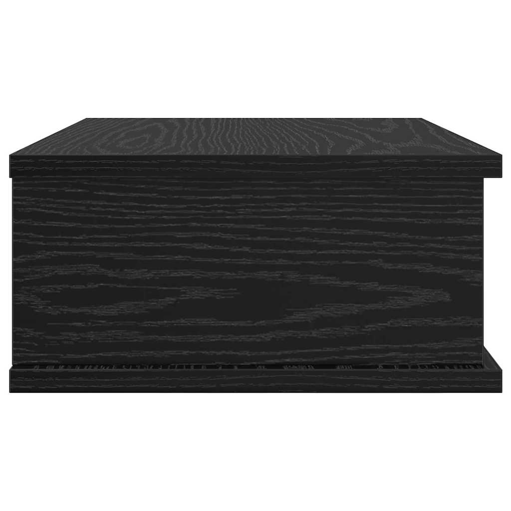 Sengebord 2 stk. Sort eg 40 x 31 x 15 cm Konstrueret træ