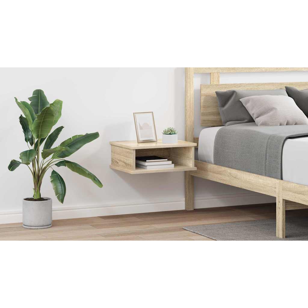 Sengebord 2 pcs Sonoma eg 40 x 31 x 15 cm Konstrueret træ
