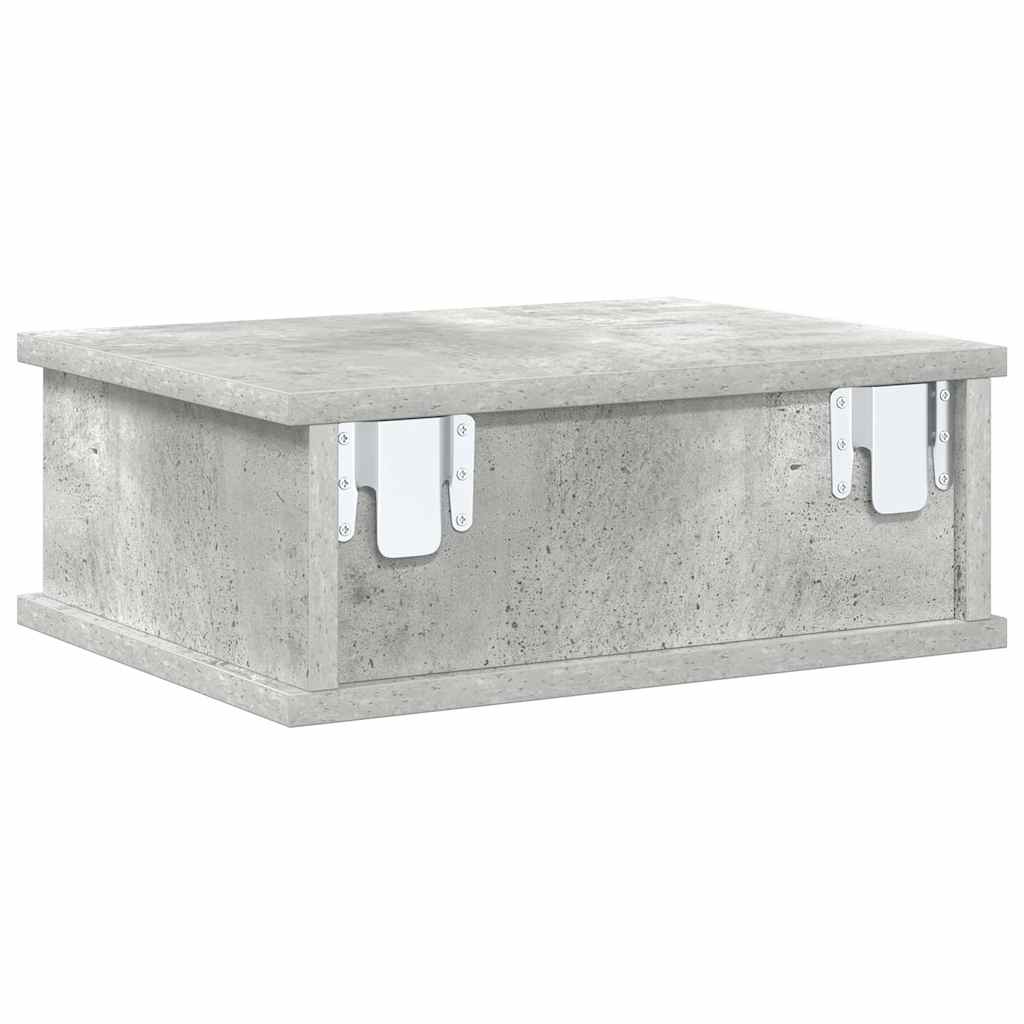 Sengebord 2 stk. Beton Grå 40 x 31 x 15 cm Konstrueret træ