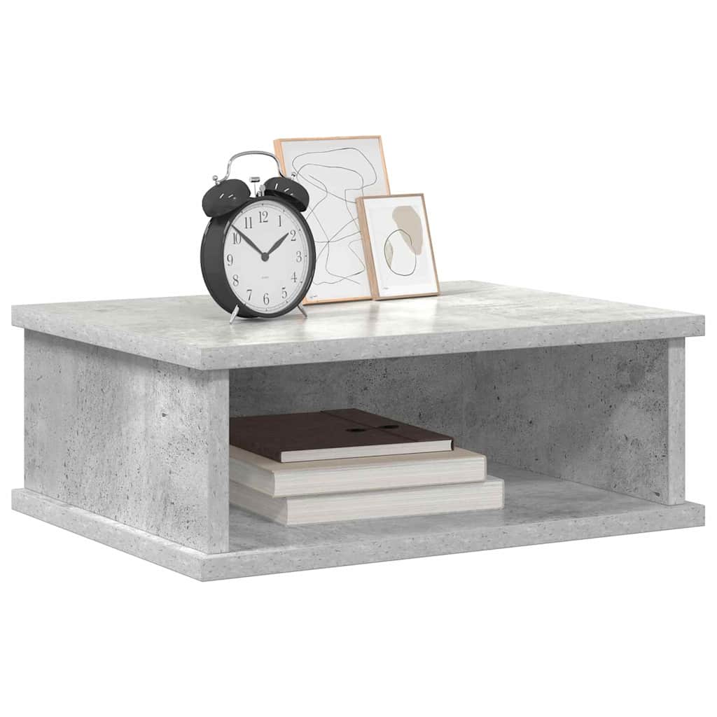 Sengebord 2 pcs Beton Grå 40 x 31 x 15 cm Konstrueret træ