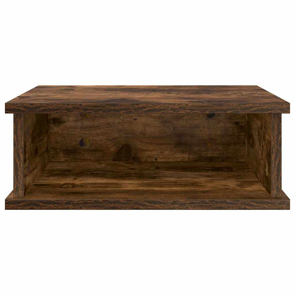 Sengebord 2 stk. Røget eg 40 x 31 x 15 cm Konstrueret træ