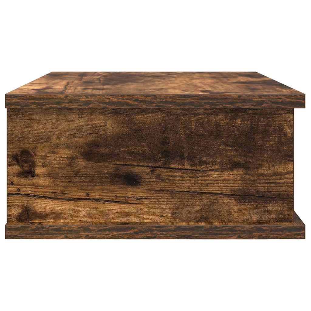 Sengebord 2 stk. Røget eg 40 x 31 x 15 cm Konstrueret træ