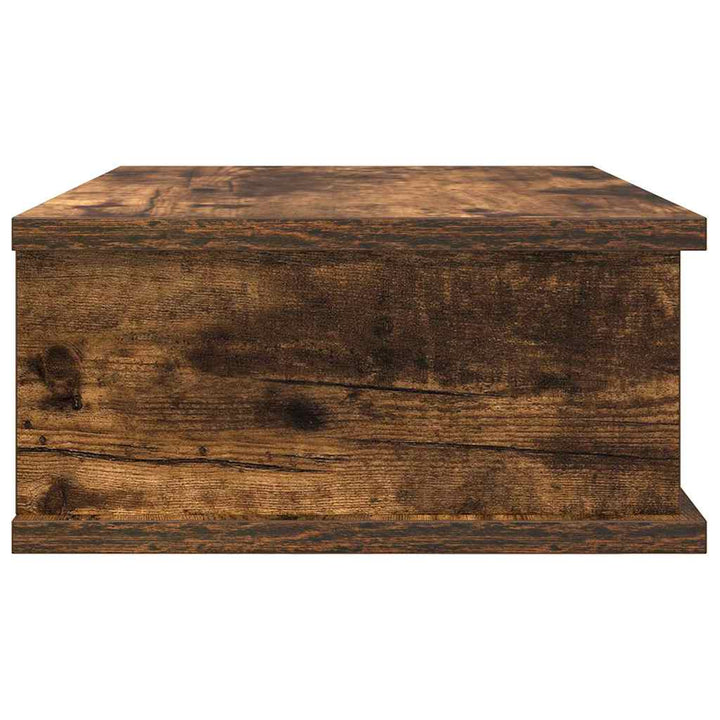 Sengebord 2 stk. Røget eg 40 x 31 x 15 cm Konstrueret træ