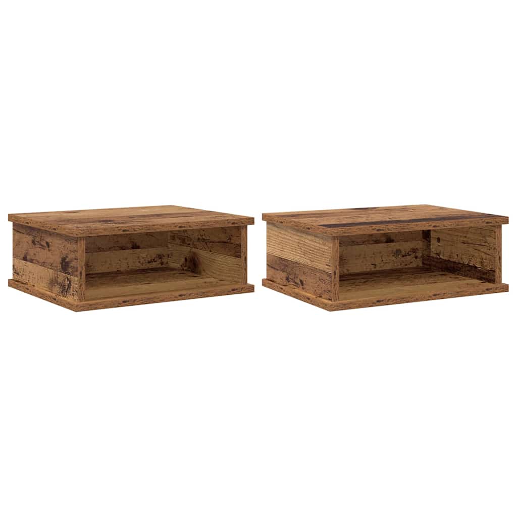 Sengebord 2 pcs Gammelt træ 40 x 31 x 15 cm Konstrueret træ