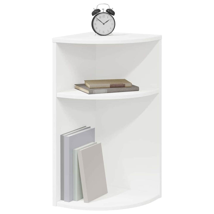 Endebord Hvid 29,6 x 29,6 x 60 cm Konstrueret træ