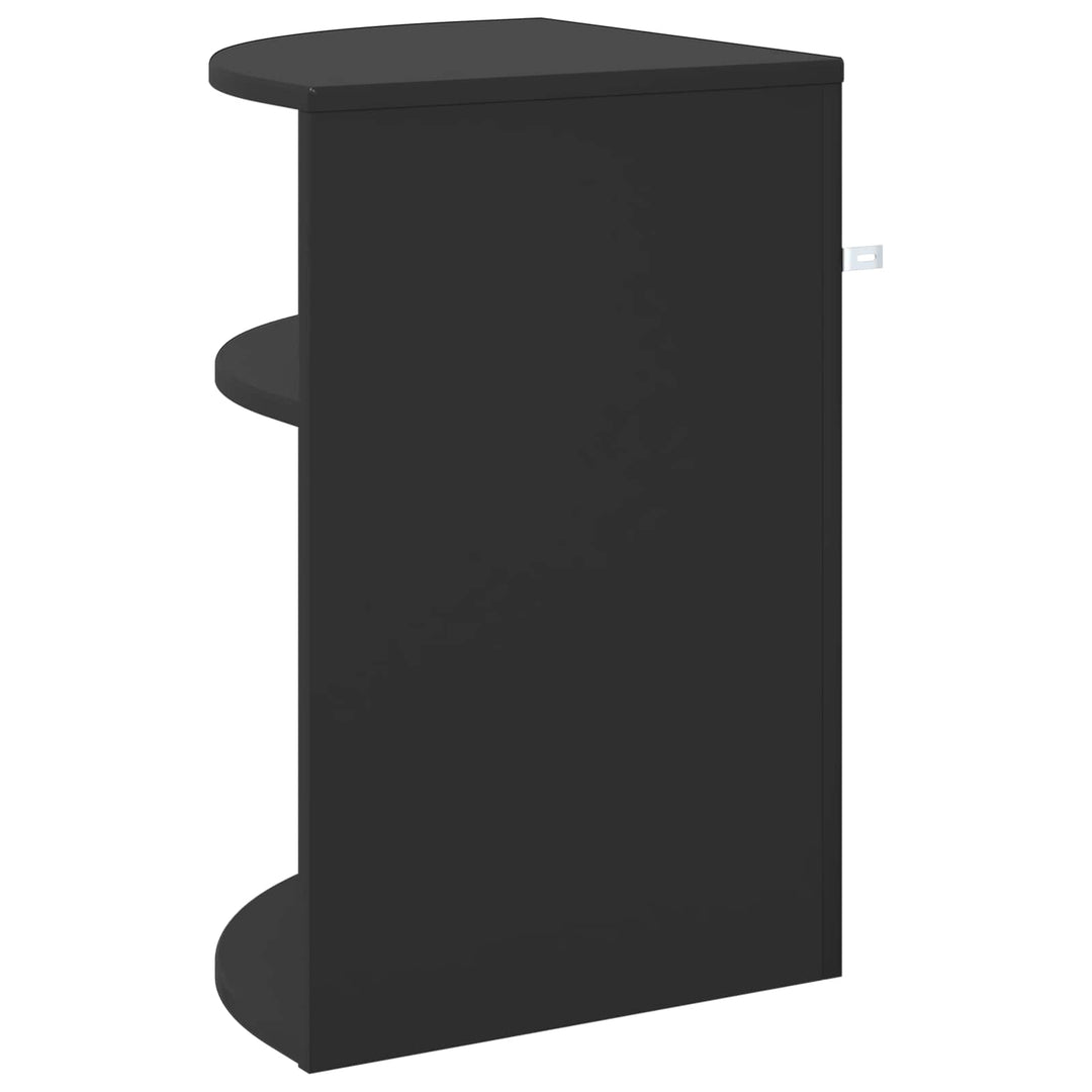 Endebord Sort 39,7 x 39,7 x 60 cm Konstrueret træ