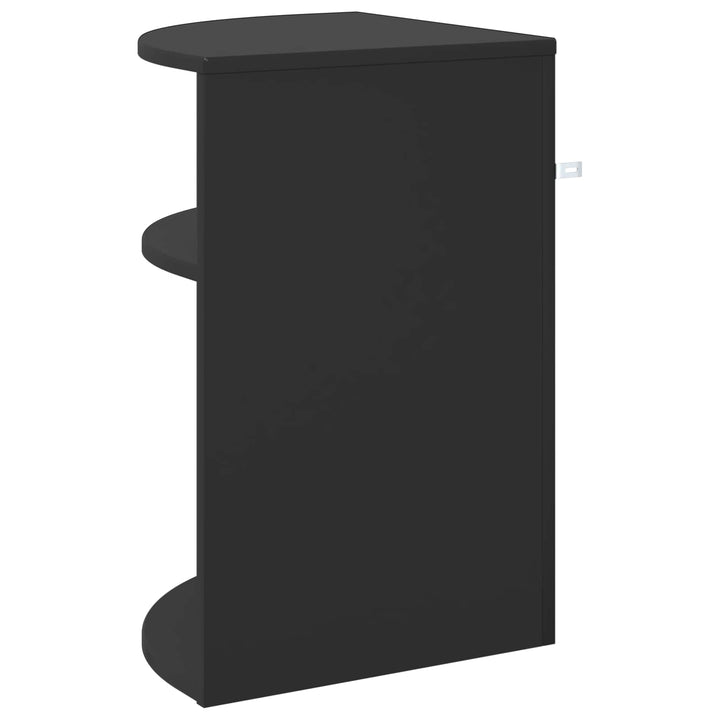 Endebord Sort 39,7 x 39,7 x 60 cm Konstrueret træ