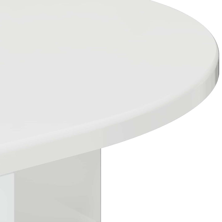 Endebord Høj gloss hvid 39,7 x 39,7 x 60 cm Konstrueret træ