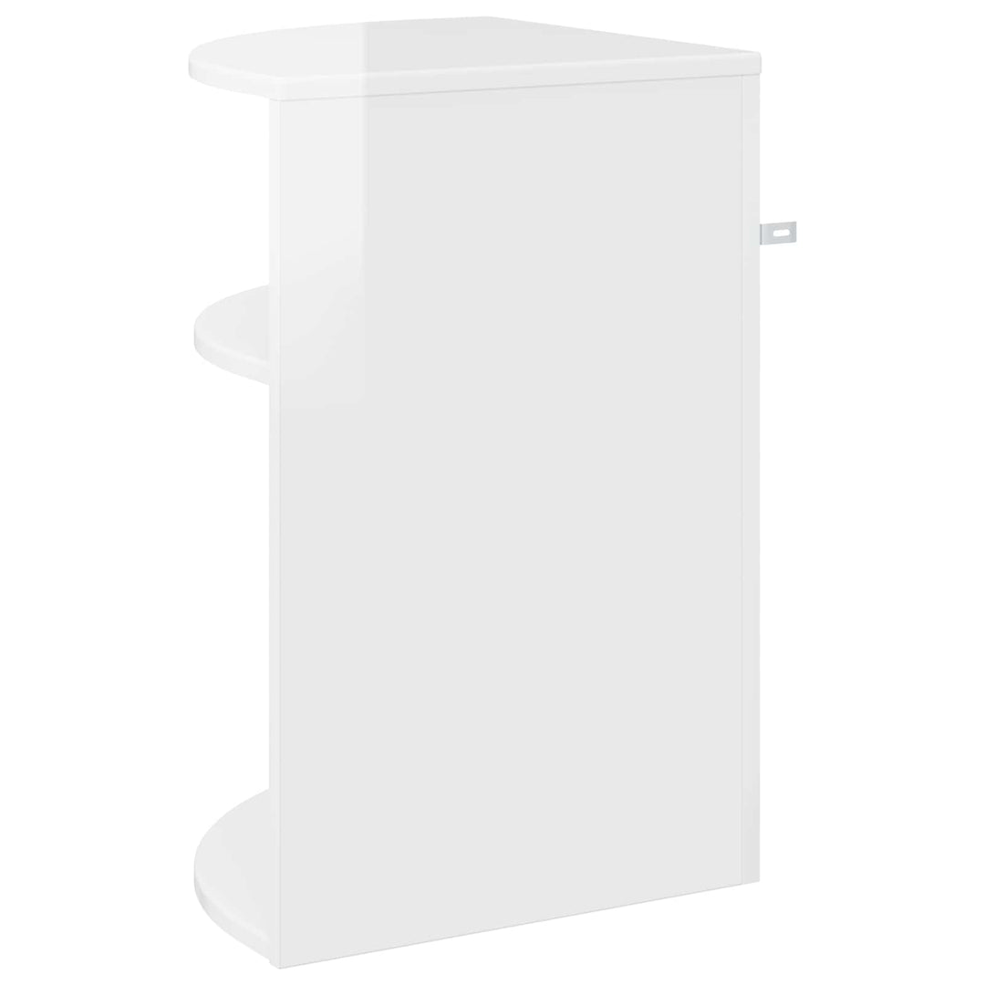 Endebord Høj gloss hvid 39,7 x 39,7 x 60 cm Konstrueret træ