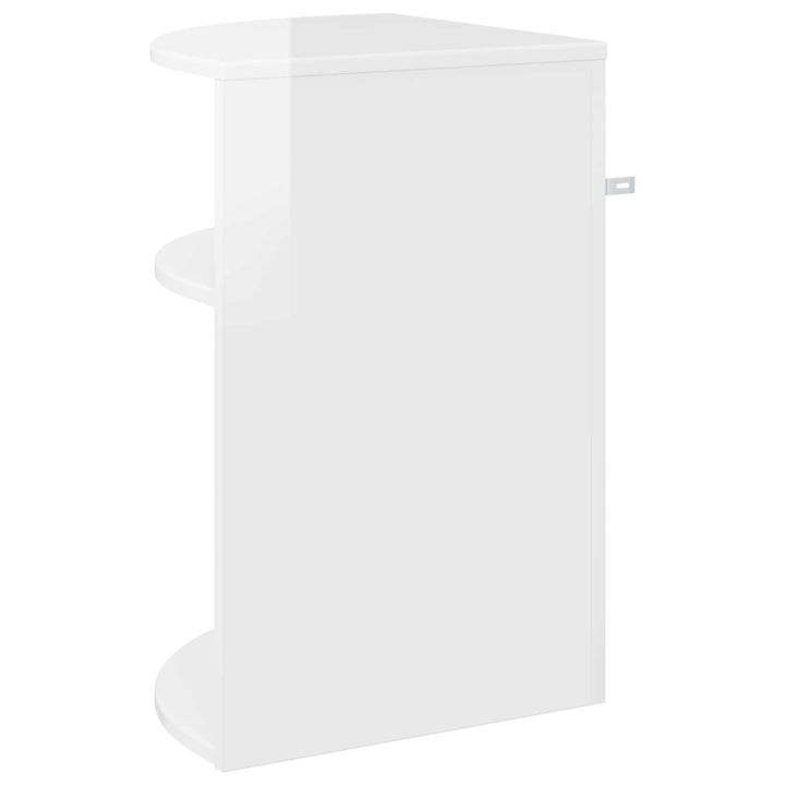 Endebord Høj gloss hvid 39,7 x 39,7 x 60 cm Konstrueret træ