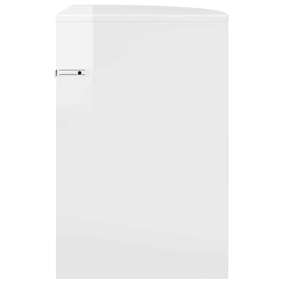 Endebord Høj gloss hvid 39,7 x 39,7 x 60 cm Konstrueret træ
