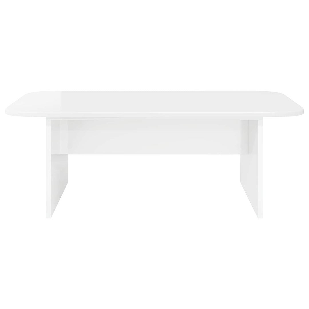 Sofabord Høj gloss hvid 93 x 53 x 33 cm Konstrueret træ