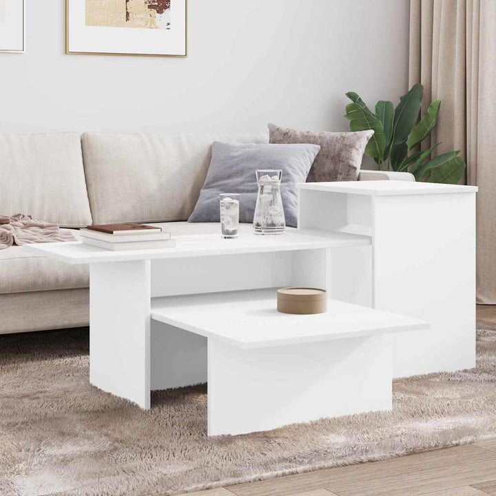 Konsolbord Hvid 91,5 x 35 x 38,5 cm Konstrueret træ