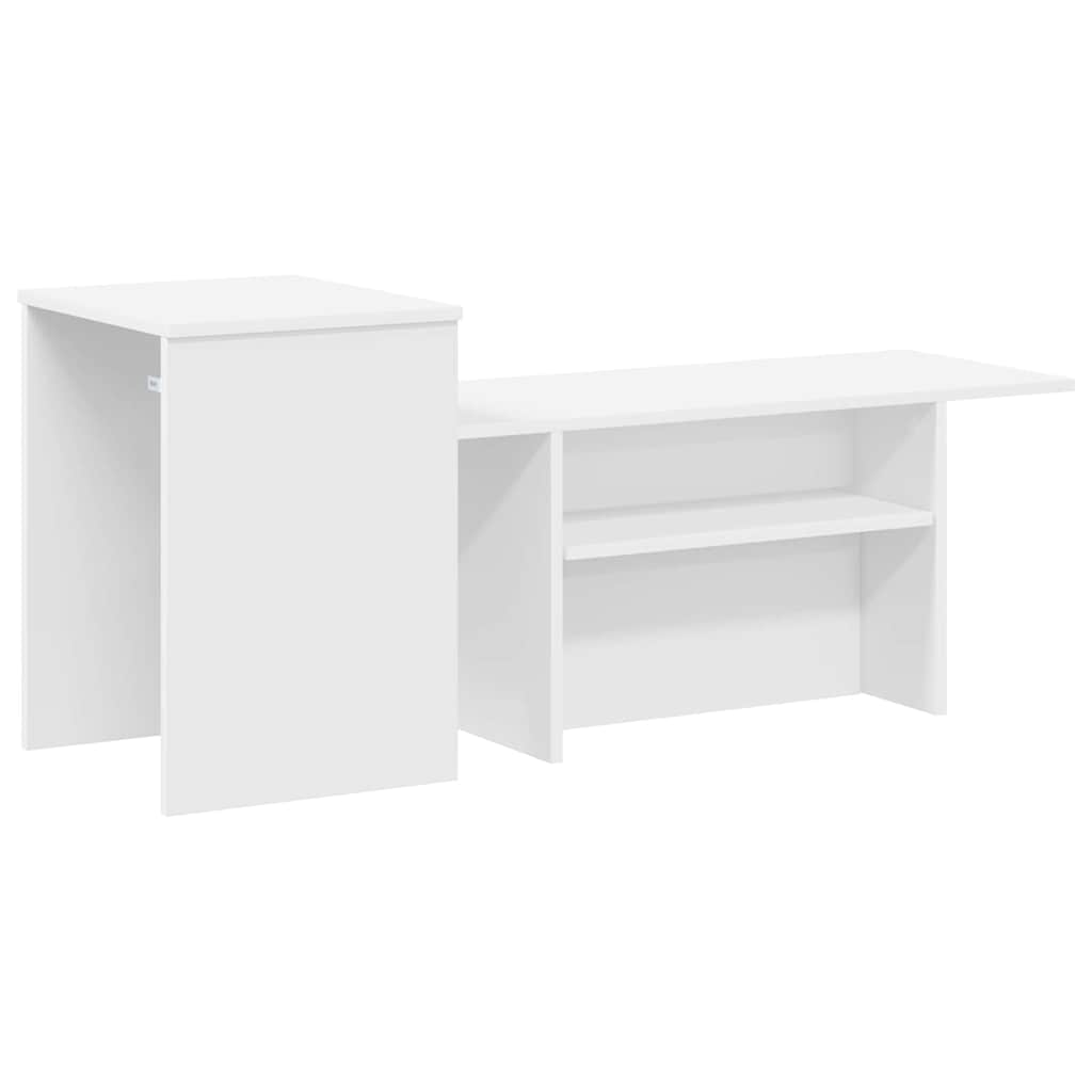 Konsolbord Hvid 91,5 x 35 x 38,5 cm Konstrueret træ
