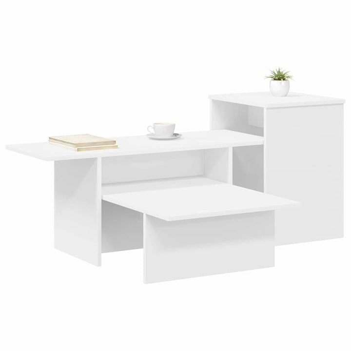 Konsolbord Hvid 91,5 x 35 x 38,5 cm Konstrueret træ