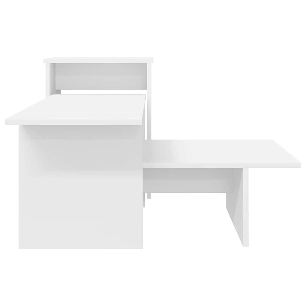 Konsolbord Hvid 91,5 x 35 x 38,5 cm Konstrueret træ