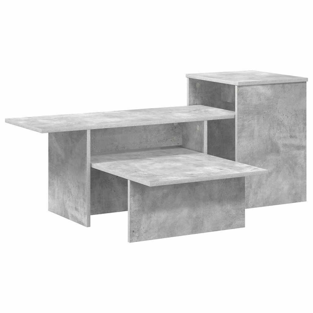 Konsolbord Beton Grå 91,5 x 35 x 38,5 cm Konstrueret træ