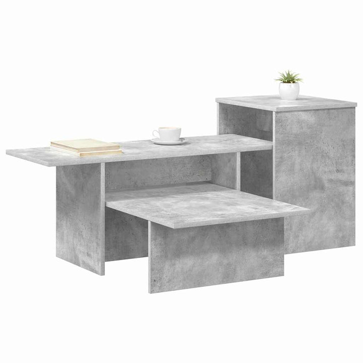 Konsolbord Beton Grå 91,5 x 35 x 38,5 cm Konstrueret træ