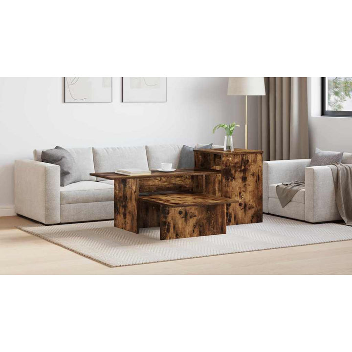 Konsolbord Røget eg 91,5 x 35 x 38,5 cm Konstrueret træ