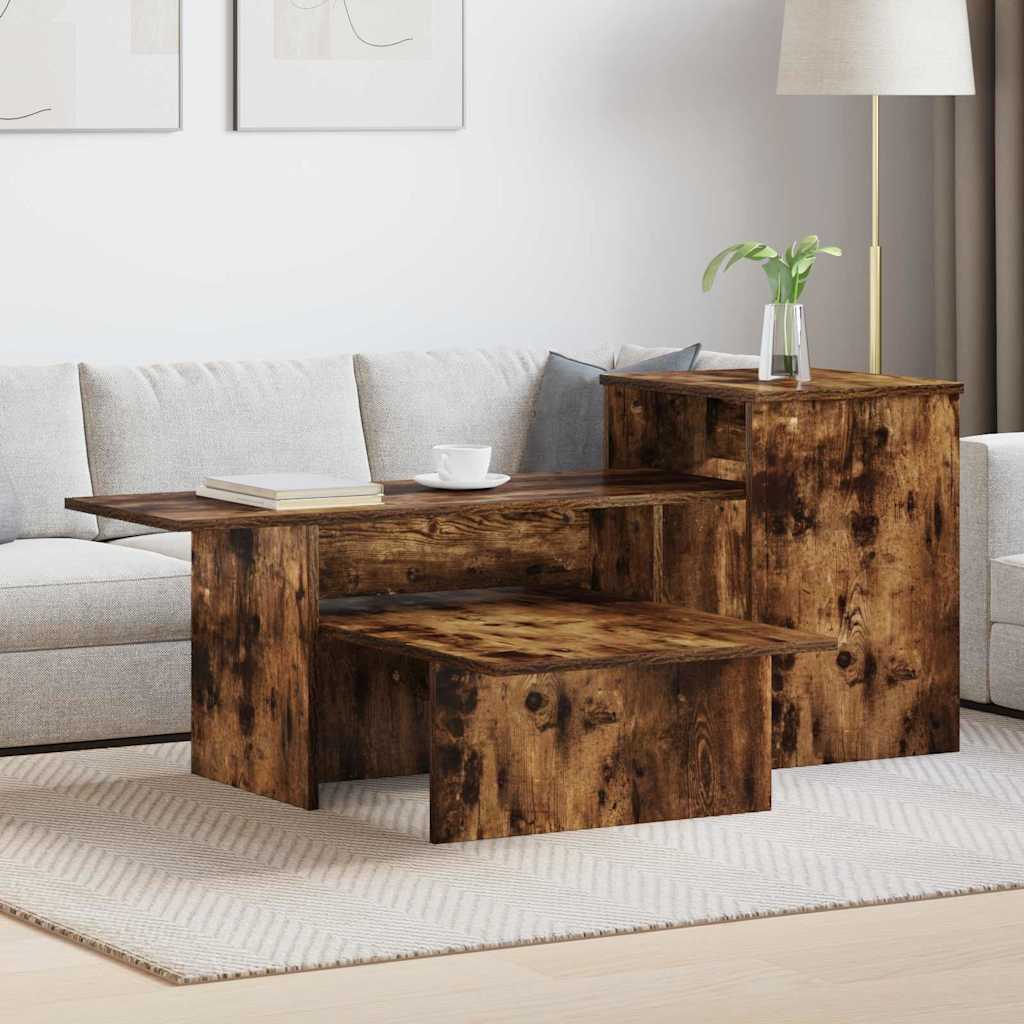 Konsolbord Røget eg 91,5 x 35 x 38,5 cm Konstrueret træ
